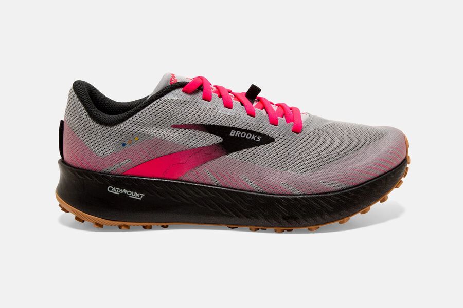 Brooks Running Shoes - Catamount Trail Womens - Navy/Pink - HEP-179863